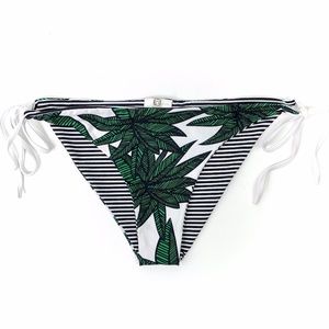 C Apparel swim bikini tropical palm bottom Sz L